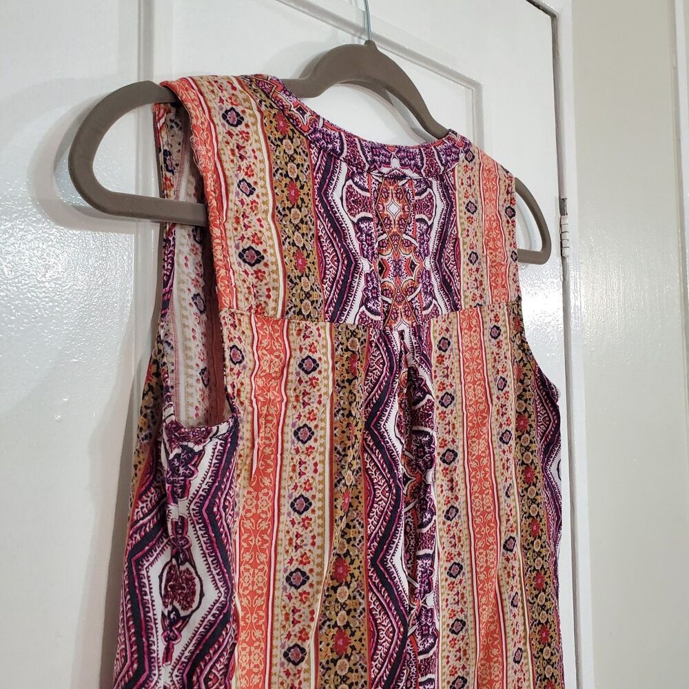 CUPIO Womens Dress‎ Sleeveless Colorful Hi-Low V-neck Lightweight SzM SKU#A-126 - Picture 14 of 16